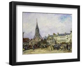 The Market at Sainte-Catherine, Honfleur-Johan-Barthold Jongkind-Framed Giclee Print