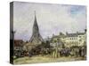 The Market at Sainte-Catherine, Honfleur-Johan-Barthold Jongkind-Stretched Canvas
