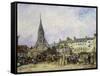 The Market at Sainte-Catherine, Honfleur-Johan-Barthold Jongkind-Framed Stretched Canvas