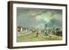 The Market at Szolnok, Hungary (Oil on Panel)-August Xaver Karl Von Pettenkofen-Framed Giclee Print