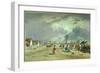 The Market at Szolnok, Hungary (Oil on Panel)-August Xaver Karl Von Pettenkofen-Framed Giclee Print