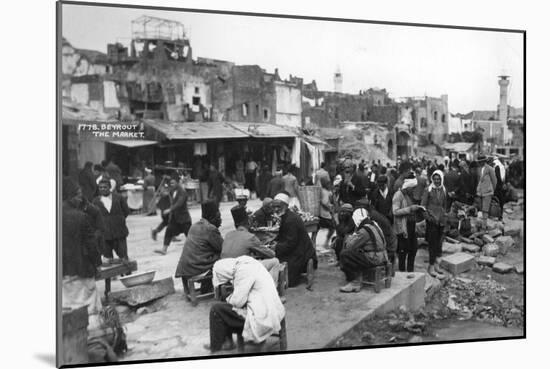 The Market, Beirut, Lebanon, C1920S-C1930S-null-Mounted Giclee Print