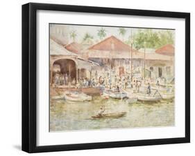 The Market, Belize, British Honduras, 1924-Henry Scott Tuke-Framed Giclee Print
