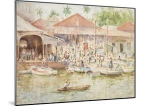 The Market, Belize, British Honduras, 1924-Henry Scott Tuke-Mounted Giclee Print