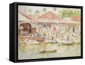 The Market, Belize, British Honduras, 1924-Henry Scott Tuke-Framed Stretched Canvas