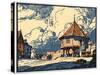 The Market Cross, Wymondham, Norfolk, Early 20th Century-Leonard Russell Squirrell-Stretched Canvas