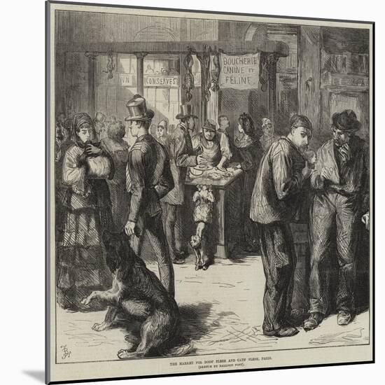 The Market for Dogs' Flesh and Cats' Flesh, Paris-Frederick Barnard-Mounted Giclee Print