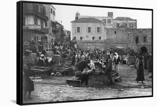 The Market, Haifa, Palestine, C1920S-C1930S-null-Framed Stretched Canvas