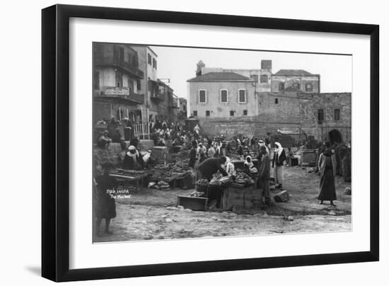 The Market, Haifa, Palestine, C1920S-C1930S-null-Framed Premium Giclee Print