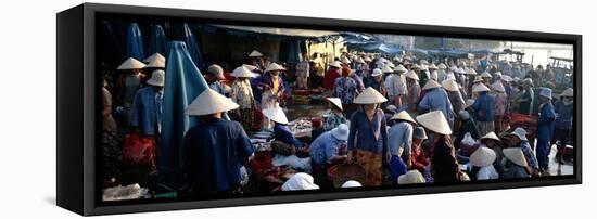 The Market, Hoi Han (Hoi An), Vietnam, Indochina, Southeast Asia, Asia-Bruno Morandi-Framed Stretched Canvas