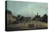 The Market in Dresden-Canaletto-Stretched Canvas