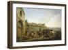 The Market in Lyon, France 19th Century-Francois Bouchot-Framed Giclee Print