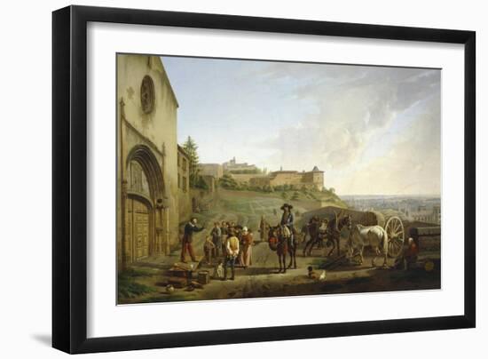 The Market in Lyon, France 19th Century-Francois Bouchot-Framed Giclee Print