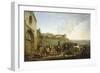 The Market in Lyon, France 19th Century-Francois Bouchot-Framed Giclee Print