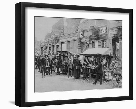 The Market in the Ruins of Hohenstein, East Prussia, World War I, 1915-null-Framed Giclee Print