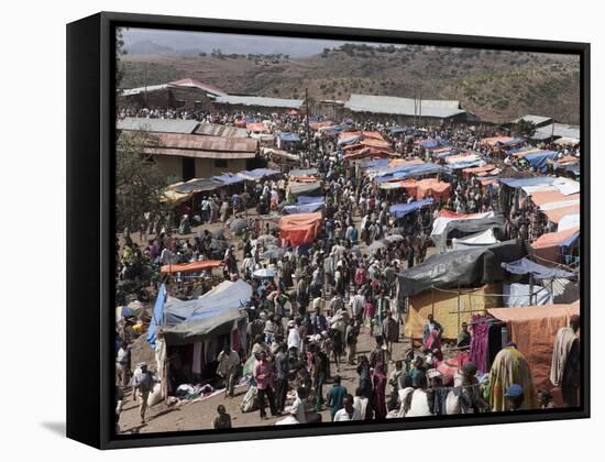 The Market of Lalibela, Amhara Region, Ethiopia, Africa-Angelo Cavalli-Framed Stretched Canvas