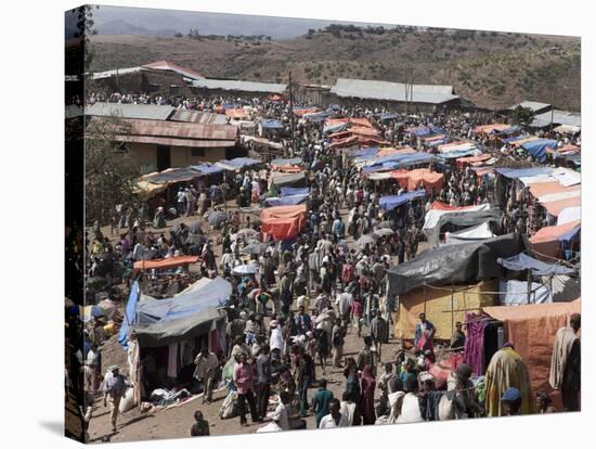 The Market of Lalibela, Amhara Region, Ethiopia, Africa-Angelo Cavalli-Stretched Canvas