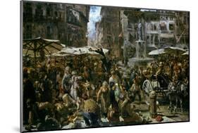 The Market of Verona, 1884-Adolph von Menzel-Mounted Giclee Print