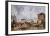 The Market on the Quay, Bruges-Samuel Austin-Framed Giclee Print