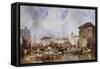 The Market on the Quay, Bruges-Samuel Austin-Framed Stretched Canvas