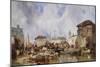 The Market on the Quay, Bruges-Samuel Austin-Mounted Giclee Print