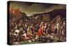 The Market, or the Fair of Poggio a Caiano-Giuseppe Maria Crespi-Stretched Canvas