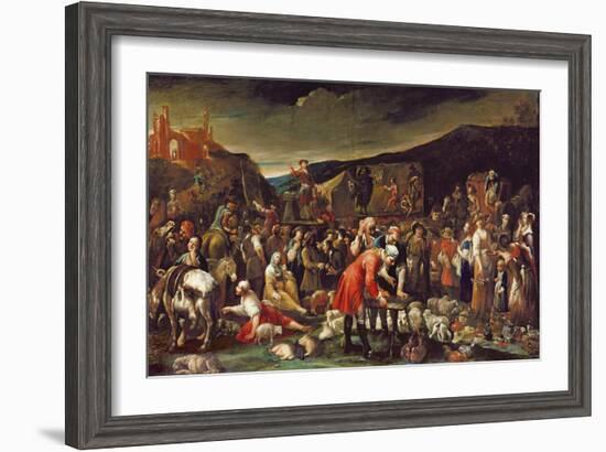 The Market, or the Fair of Poggio a Caiano-Giuseppe Maria Crespi-Framed Giclee Print