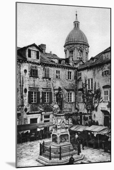 The Market Place at Dubrovnik, Yugoslavia, C1930S-John Bushby-Mounted Giclee Print