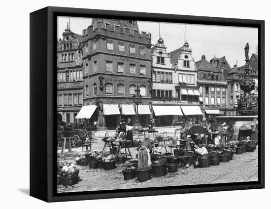 The Market Place at Trier, circa 1910-Jousset-Framed Stretched Canvas