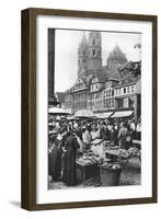 The Market Place at Worms Cathedral, Worms, Germany, 1922-Donald Mcleish-Framed Giclee Print