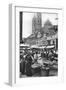 The Market Place at Worms Cathedral, Worms, Germany, 1922-Donald Mcleish-Framed Giclee Print