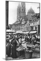 The Market Place at Worms Cathedral, Worms, Germany, 1922-Donald Mcleish-Mounted Giclee Print