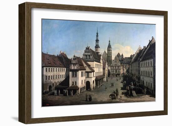 The Market Place in Pirna, C1752-C1755-Bernardo Bellotto-Framed Giclee Print