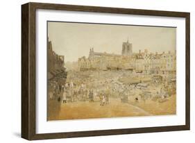 The Market Place, Norwich, Taken from Mr Cooper's, 1807-John Sell Cotman-Framed Giclee Print