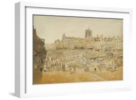 The Market Place, Norwich, Taken from Mr Cooper's, 1807-John Sell Cotman-Framed Giclee Print