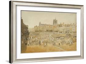 The Market Place, Norwich, Taken from Mr Cooper's, 1807-John Sell Cotman-Framed Giclee Print