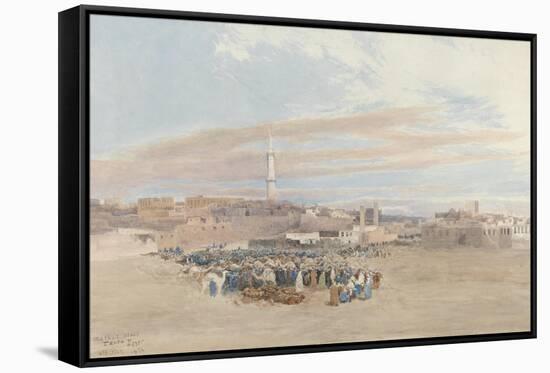 The Market Place, Tanga, Egypt, 1874-William Paton Burton-Framed Stretched Canvas