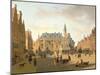 The Market Place with the Raadhuis, Haarlem-Gerrit Adriaensz Berckheyde-Mounted Giclee Print