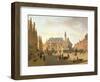 The Market Place with the Raadhuis, Haarlem-Gerrit Adriaensz Berckheyde-Framed Giclee Print