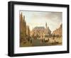 The Market Place with the Raadhuis, Haarlem-Gerrit Adriaensz Berckheyde-Framed Giclee Print