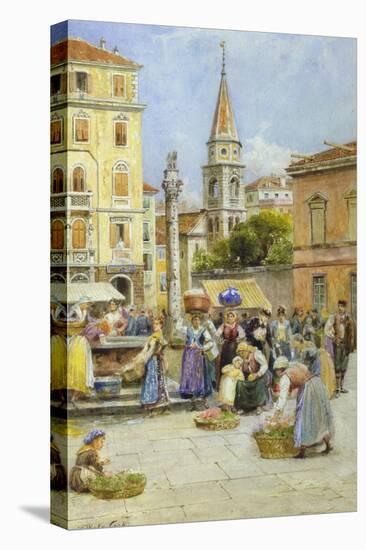 The Market Place-Ebenezer Wake Cook-Stretched Canvas