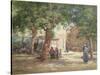 The Market Square-William Kay Blacklock-Stretched Canvas
