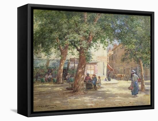 The Market Square-William Kay Blacklock-Framed Stretched Canvas