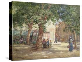 The Market Square-William Kay Blacklock-Stretched Canvas