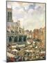 The Market Surrounding the Church of Saint-Jacques, Dieppe, 1901-Camille Pissarro-Mounted Giclee Print