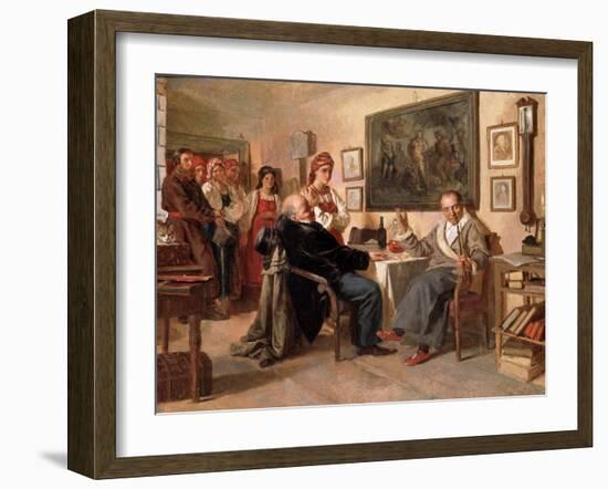 The Market. the Sale of Serfs, 1866-Nikolai Vasilievich Nevrev-Framed Giclee Print