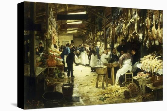 The Marketplace, 1885-Victor Gabriel Gilbert-Stretched Canvas