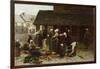 The Marketplace of Ploudalmezeau, c.1877-Léon Augustin L'hermitte-Framed Giclee Print