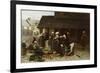 The Marketplace of Ploudalmezeau, c.1877-Léon Augustin L'hermitte-Framed Giclee Print