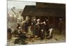 The Marketplace of Ploudalmezeau, c.1877-Léon Augustin L'hermitte-Mounted Giclee Print